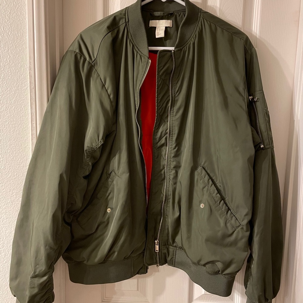Green bomber jacket